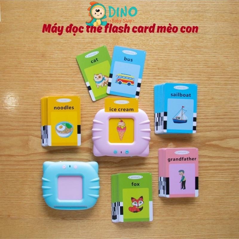 Máy đọc từ vựng tiếng anh, máy đọc 112 thẻ flashcard 224 từ vựng tiếng anh cơ bản giúp bé học tiếng anh Dino