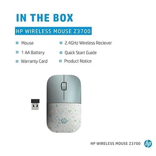 Chuột không dây HP Z3700 - Quà tặng màu ngẫu nhiên Hàng chính hãng