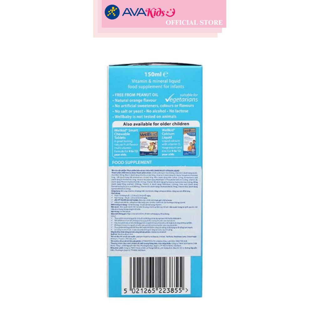 Siro Vitabiotics Wellbaby tăng sức đề kháng 150 ml (4 tháng - 4 tuổi)