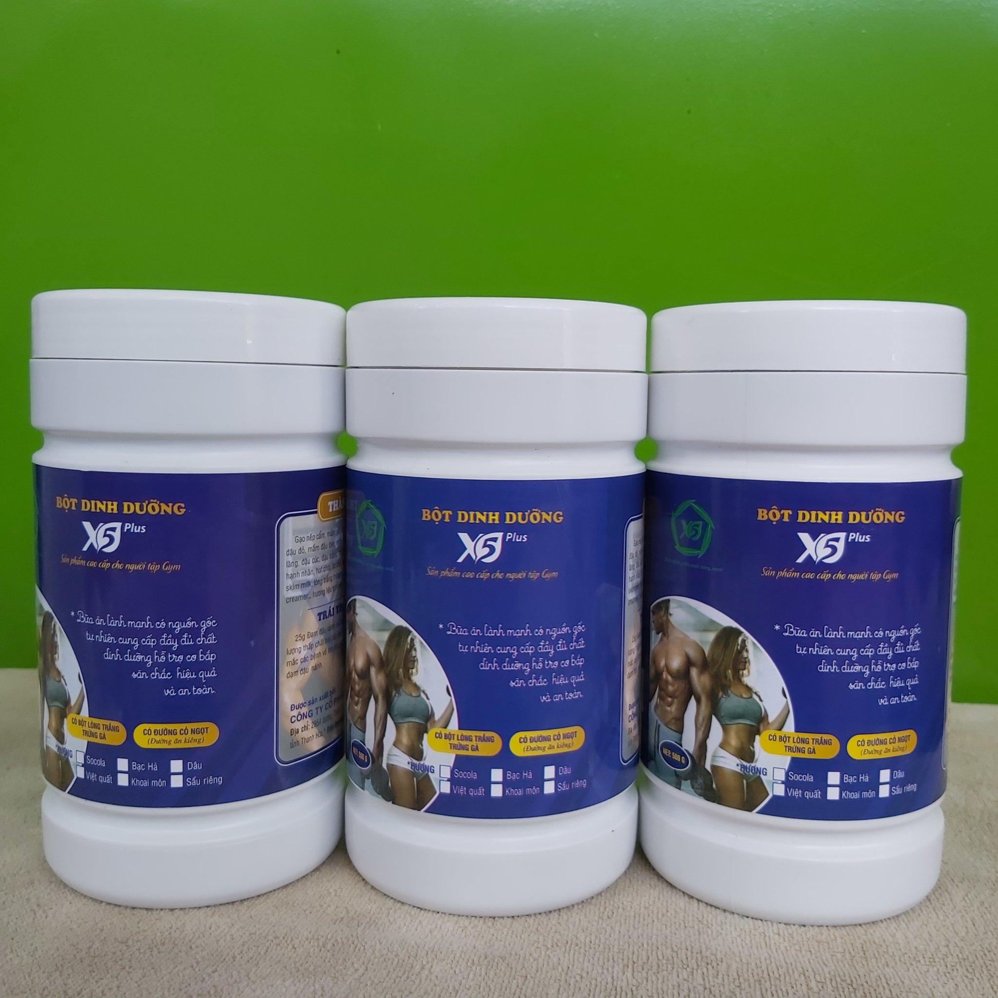 Combo 2 hộp bột ngũ cốc dinh dưỡng X5 dành cho người tập gym có whey, đạm đậu nành, Giúp Tăng Cơ, Giảm Mỡ