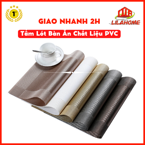 Combo 02 Miếng Lót Bàn Ăn Cao Cấp Lớn 45*30cm Thiết Kế Sang Trọng - Hàng Chính Hãng