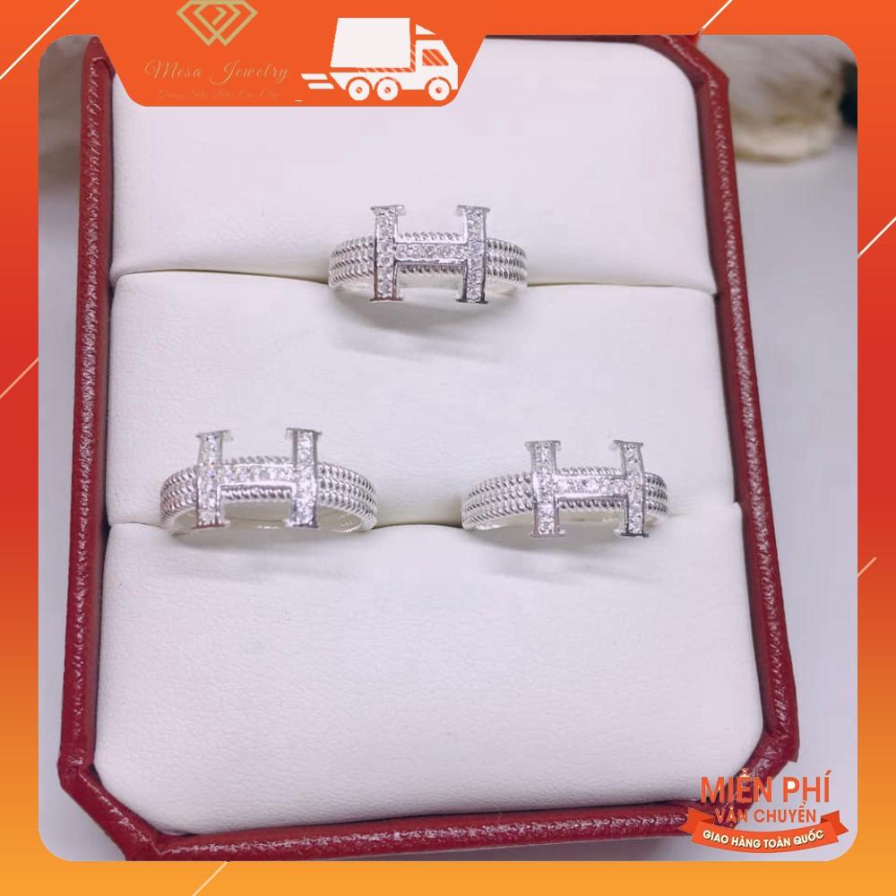 NHẪN BẠC TA CHỮ H - NHẪN DÁNG MỚI SIÊU ĐẸP