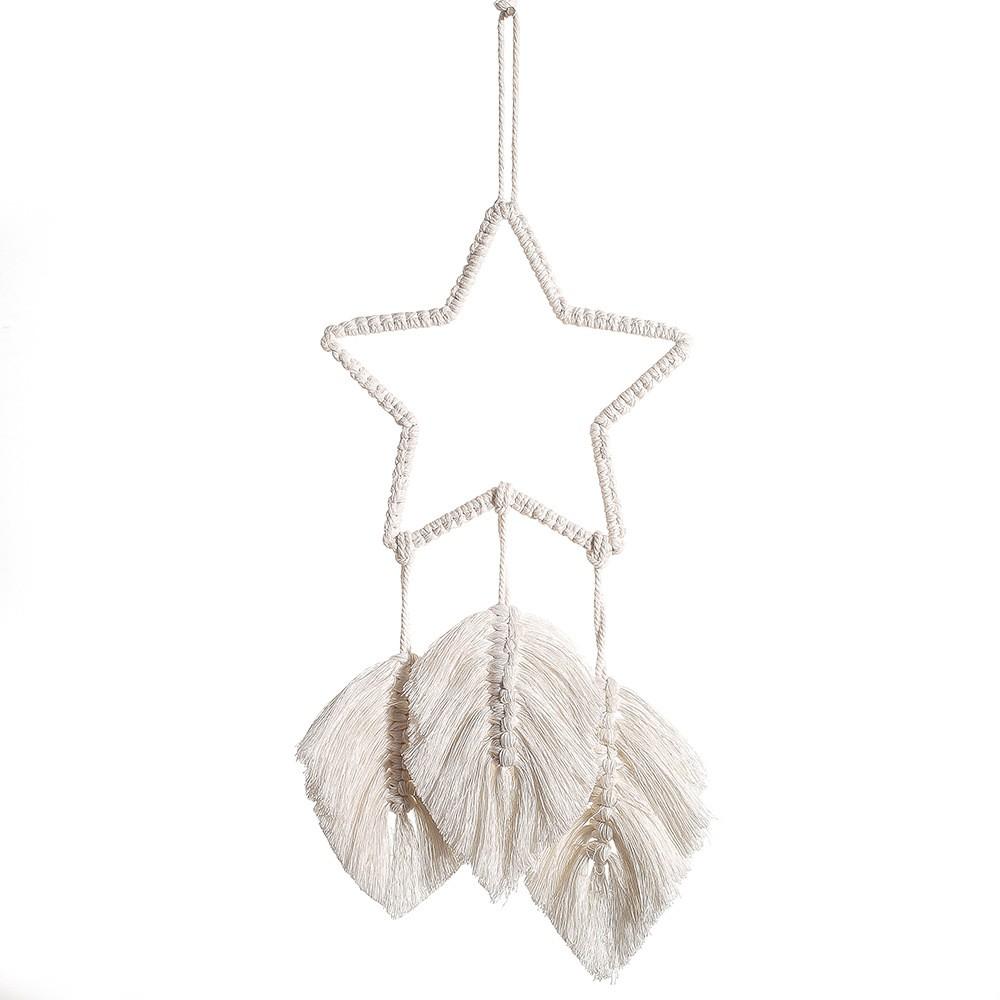 Macrame ngôi sao 3 lá trang trí phong cách Bắc Âu