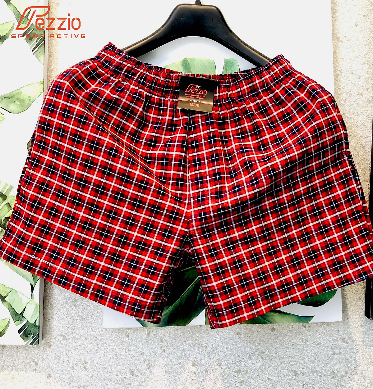 Quần đùi nam mặc nhà, quần đùi ngủ nam có túi, quần Kate nam cotton mềm mát chính hãng Fezzio