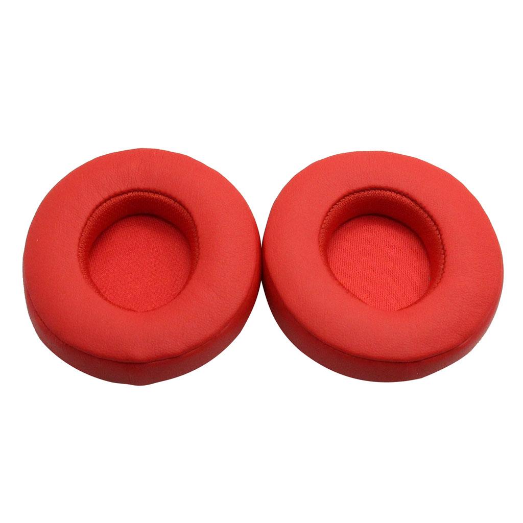 2Pair Ear Pads Cushions Replacement for Beats Solo 2 Solo 3 Red & Black