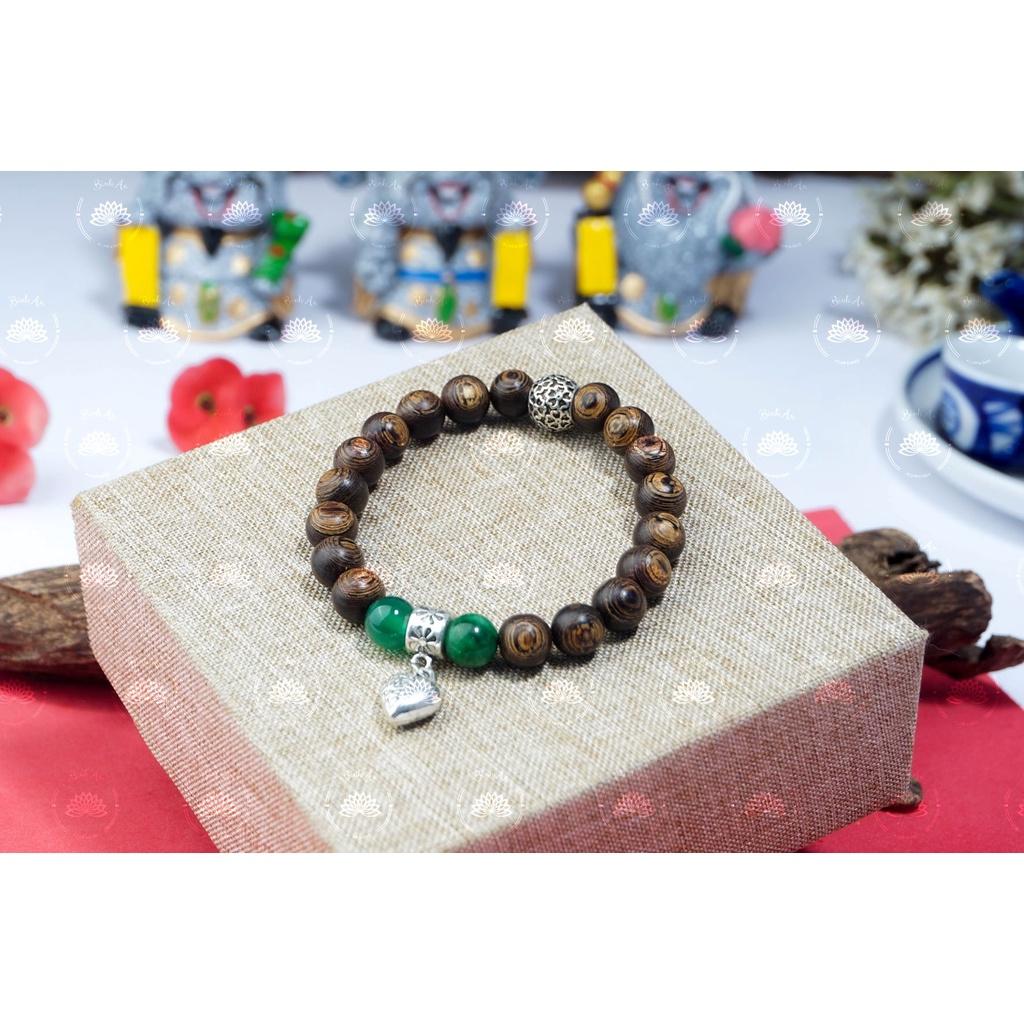Vòng Tay Trầm Hương Sánh Chìm Mix Đá Charm - Trầm Hương Tự Nhiên - Trầm Hương Việt - Vòng Tay Phong Thủy - Đủ Size