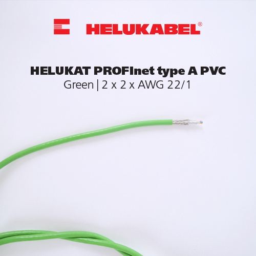 Dây cáp mạng Ethernet HELUKAT PROFInet type A PVC | Green | 2 x 2 x AWG 22/1 