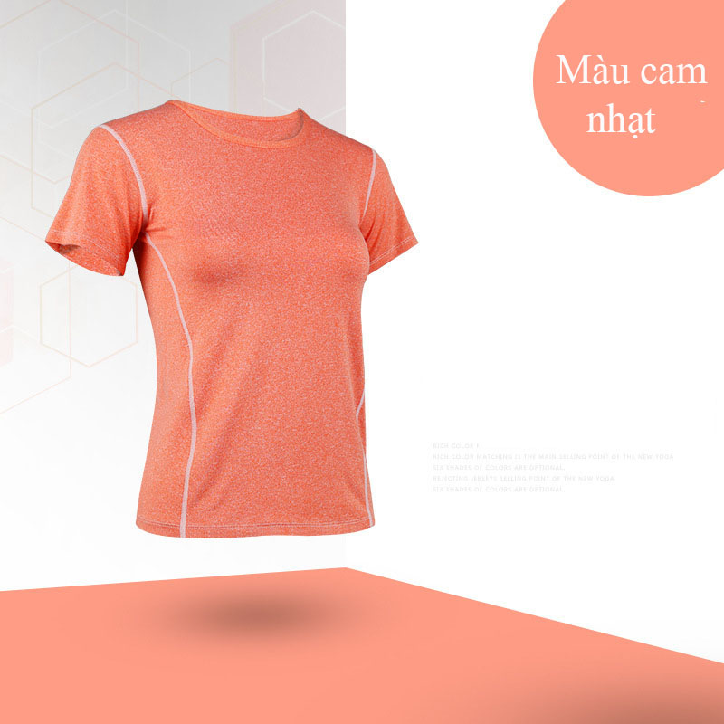 Áo thể thao nữ ngắn tay vải khô nhanh phiên bản Hàn Quốc mã YJDX0101