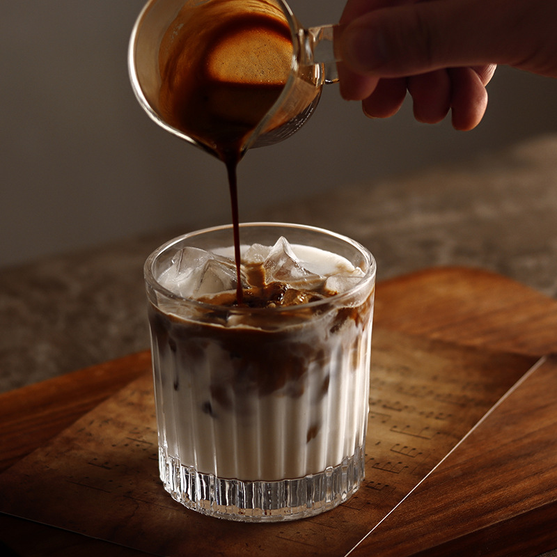 Ly thủy tinh khía cổ điển 300ml dùng cho cafe, bia đều chuẩn - Mã 611A