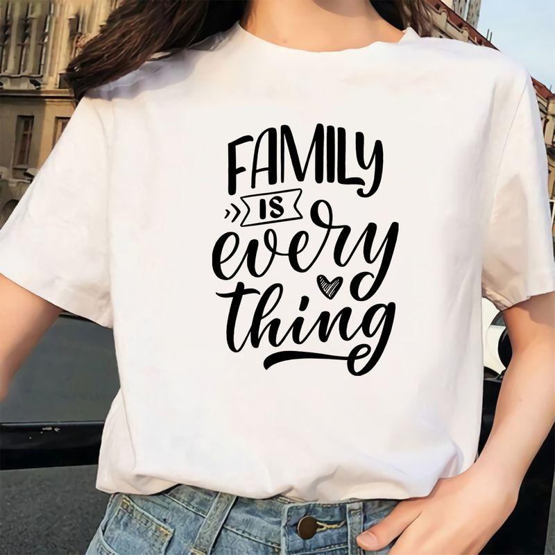 Áo phông unisex chữ "Family is everything" size XS-3XL 100% chất cotton