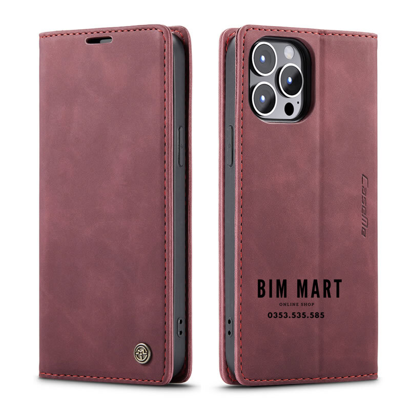 Bao da cao cấp dành cho iPhone 14 Pro dạng ví chính hãng Caseme - Hàng Nhập Khẩu