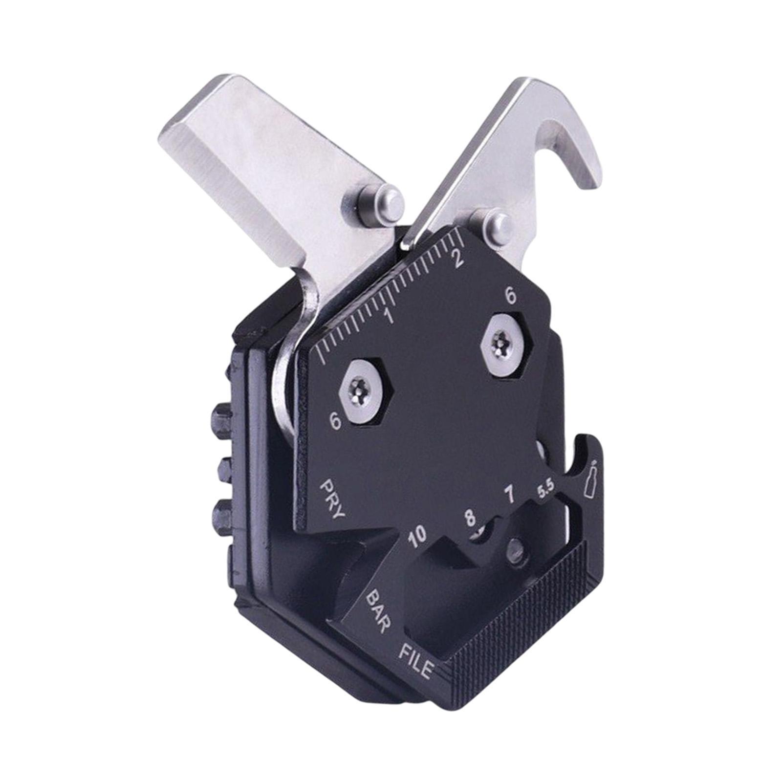 Multitool Card Keychain Pocket Tool Aluminum Alloy Screwdriver Seat Belt Cutter Ruler Useful Keychains Key Chain Tool Set for Hiking Fishing