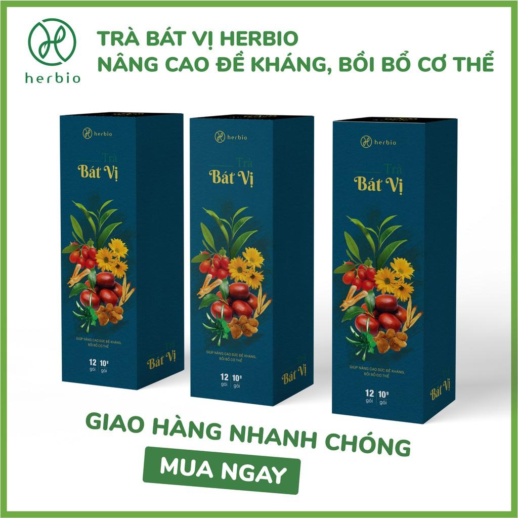 Trà thảo mộc cung đình Bát Vị Herbio cao cấp - giúp nâng cao sức đề kháng, bồi bổ cơ thể, tốt cho người bệnh cần phục hồi sức khỏe, phù hợp làm quà biếu tặng