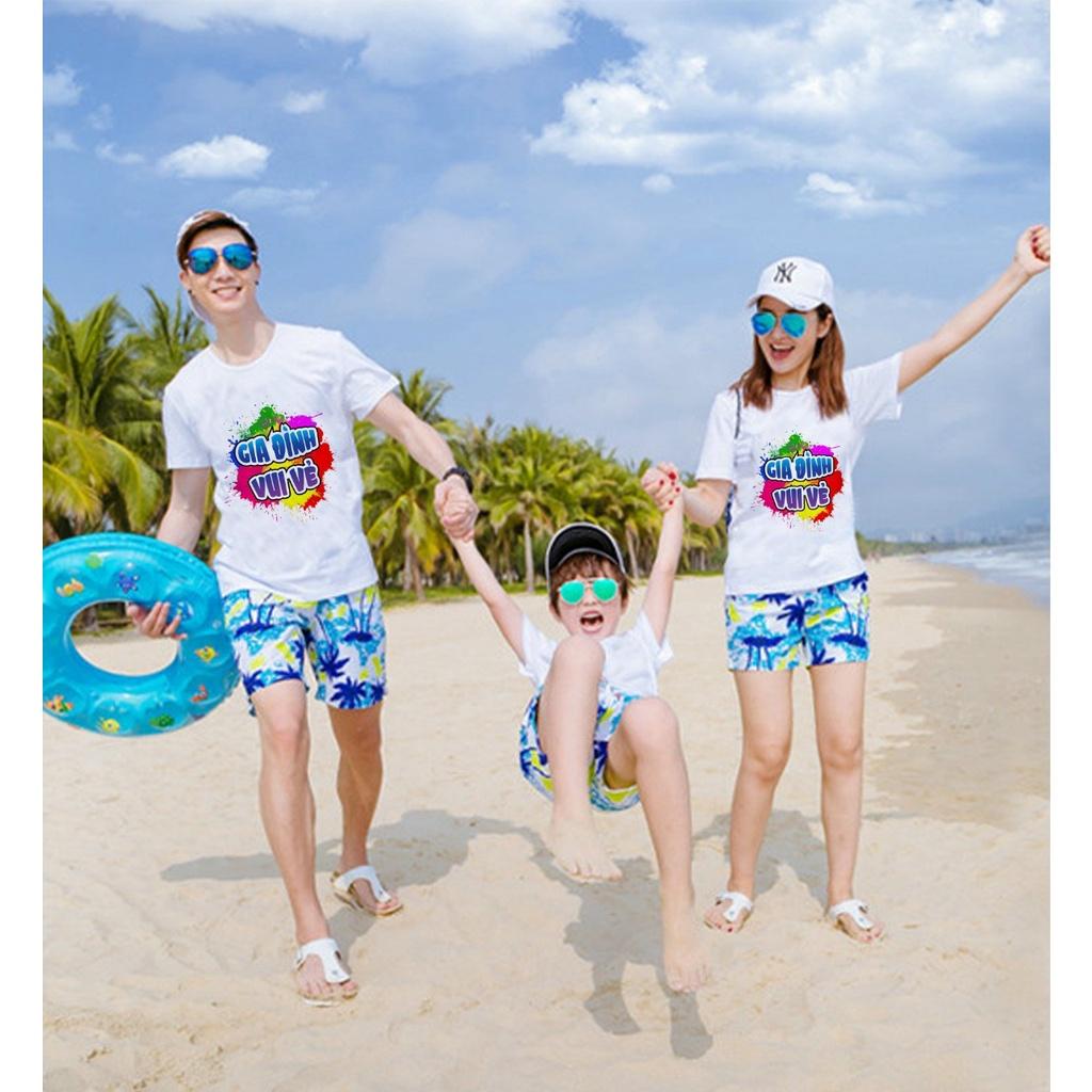 Đồ gia đình , Áo đi biển , Đồng phục nhóm . Chất liệu vải Cotton loại 1 thoáng mát đủ size từ 8 đến 100kg .