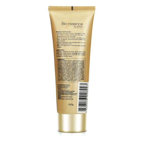 Sữa Rửa Mặt Ngăn Ngừa Dấu Hiệu Lão Hóa Chiết Xuất Vàng Sinh Học 24K Bio-Gold Bio-Essence (100g)