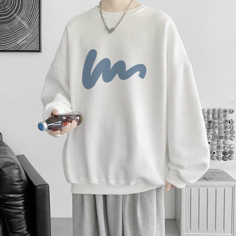 Áo Sweater Nam Nữ Form Rộng Chất Liệu Thun Nỉ In Sóng phá cách thời trang mới KTP578