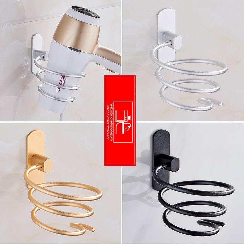 Giá Treo Máy Sấy Tóc Treo Nhà Tắm Dán Tường, Kệ Nhà Tắm , chuẩn Spa , sang trọng , tiện dụng