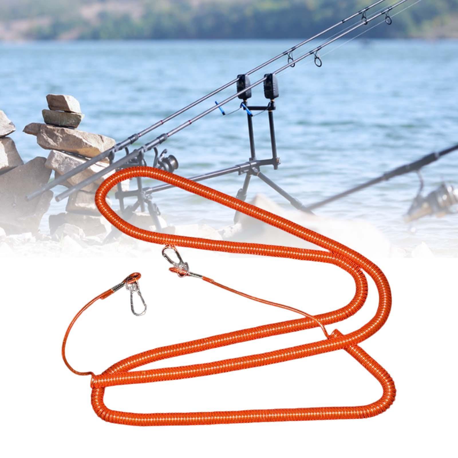 Retractable Fishing Coiled Lanyard Steel Wire Extension Tether Cord Flexible