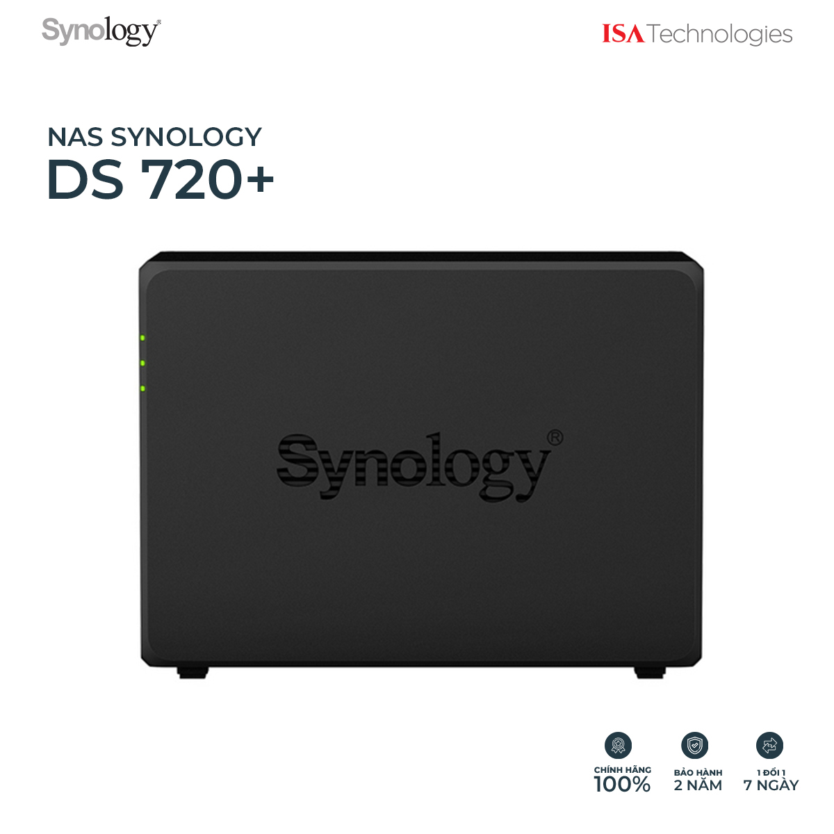 Thiết Bị Lưu Trữ Synology DiskStation DS720+ Hàng Chính Hãng