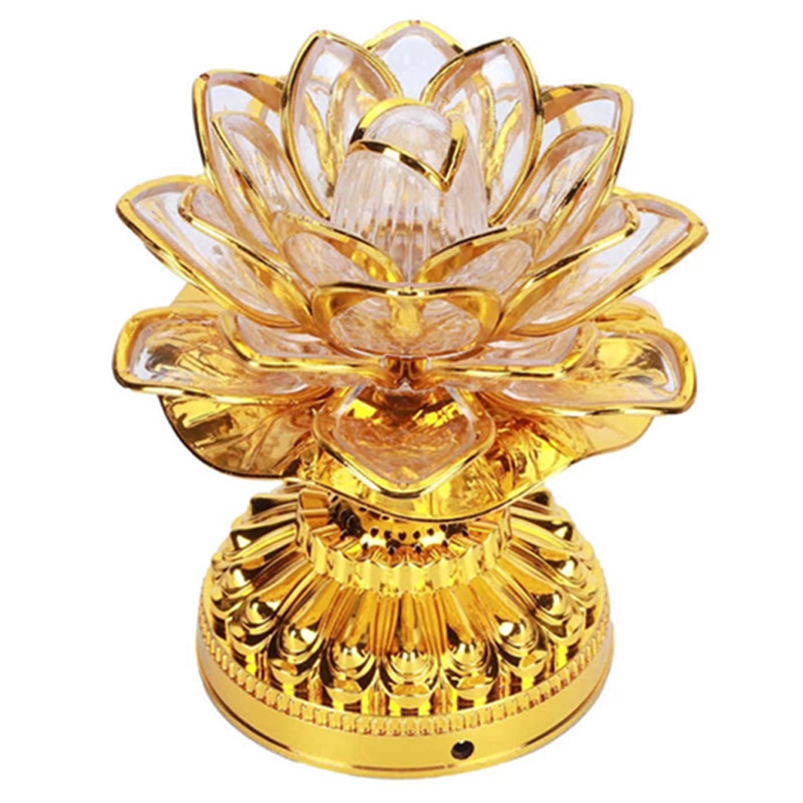 Portable Lotus Lamp Buddha Lotus Light for Temple Home Decor