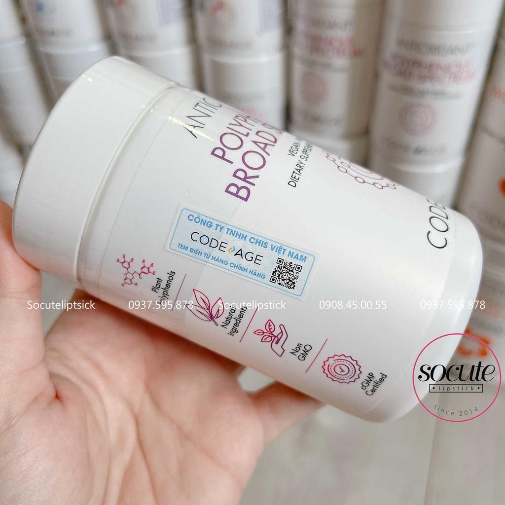 Viên Chống nắng sáng da Codeage Polyphenols Broad Spectrum 120 Viên