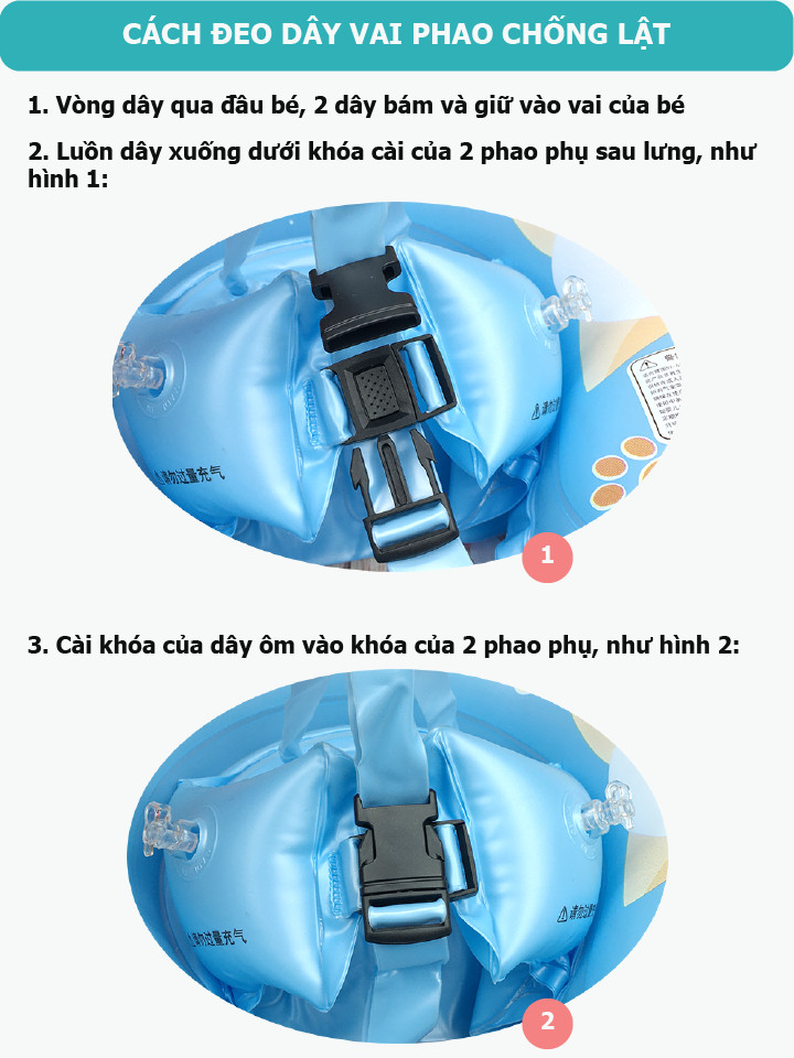Phao bơi chống lật cho bé từ 1 tuổi đến 3 tuổi