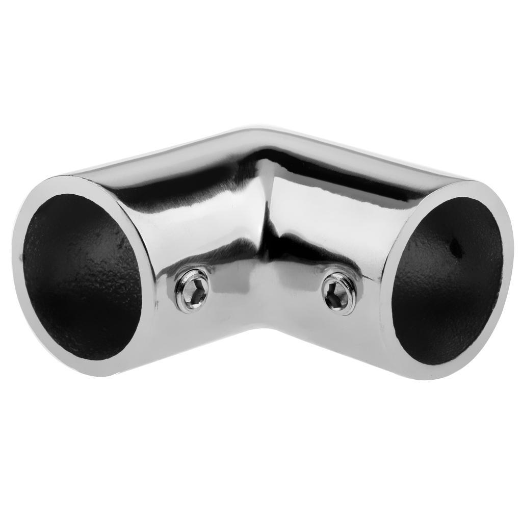 2pcs Stainless Steel Boat Hand Rail Fitting 90 Deg 1/ 7/8" Elbow Tube Mount