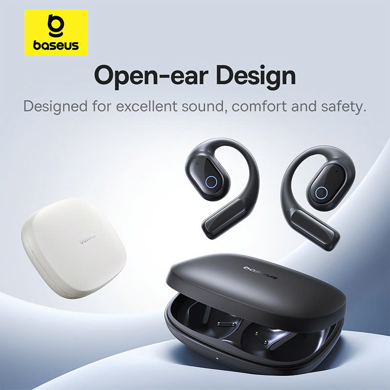 Tai Nghe Bluetooth OWS Baseus Eli 10i Fit (Bluetooth v5.4, 12H, IP54, Open-Ear, Bass Enhancement) [hàng chính hãng