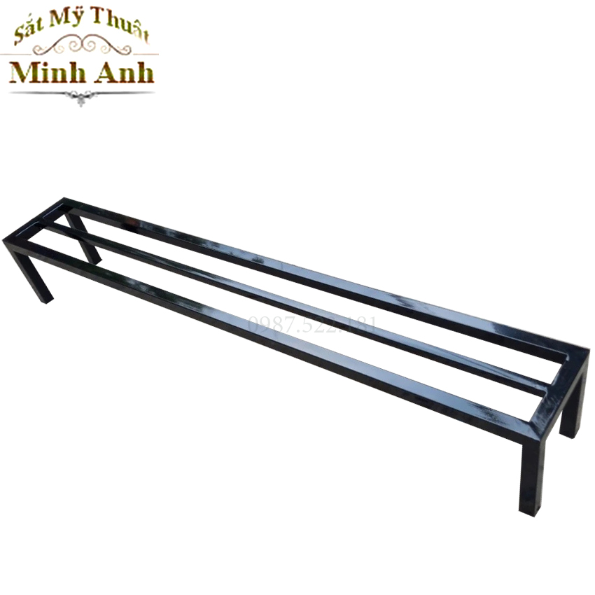 Kệ sắt kê chậu cây Dài 50 cm.Rộng 15-20-25cm Cao 10-15-20cm.hộp thép 20 x 20 mm ( Hàng Chính Hãng )