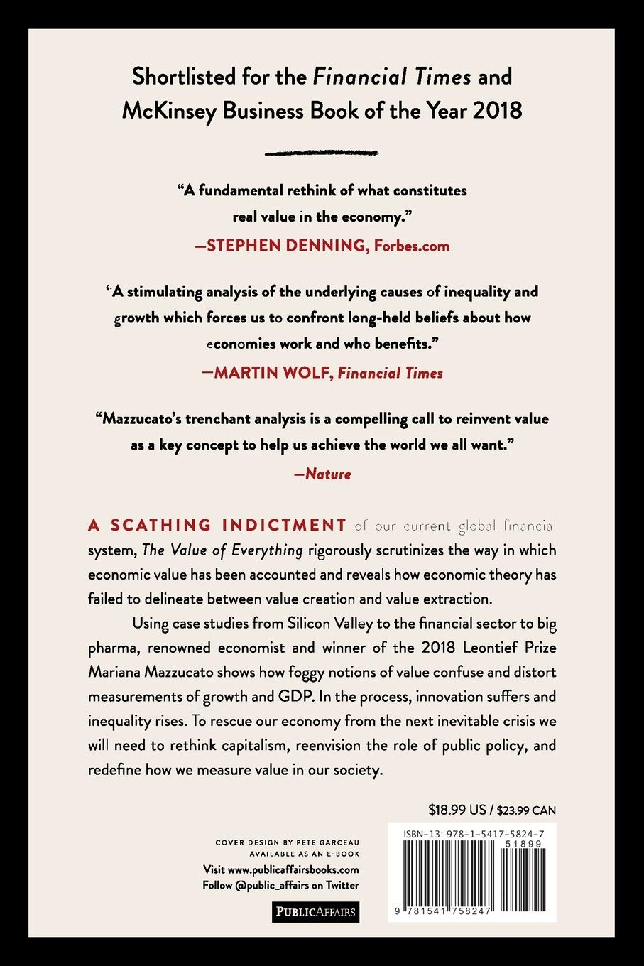 Sách ngoại văn: The Value Of Everything: Making And Taking In The Global Economy