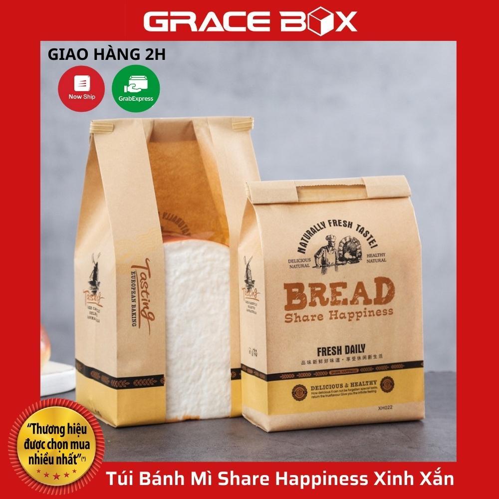 Xấp 10 Túi Bánh Mì Ngọt, Bánh Mì Hoa Cúc Share Happiness Xinh Xắn