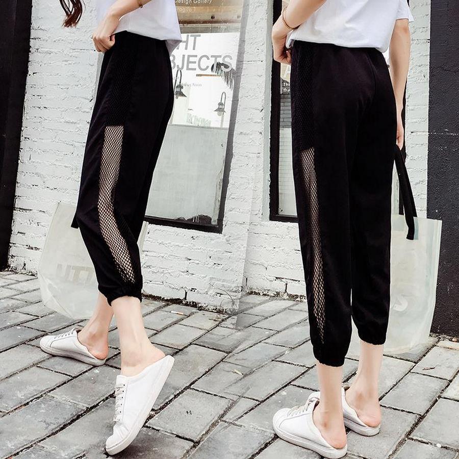 Quần Jogger nữ phối lưới thể thao