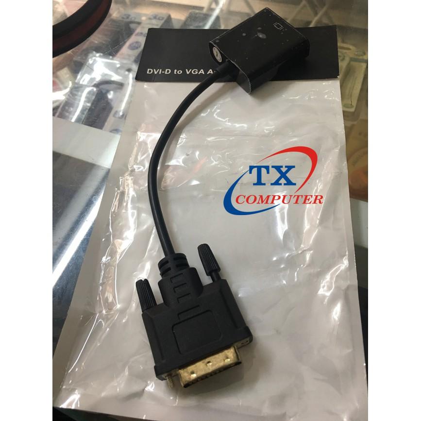 Cáp chuyển đổi DVI-D 24+1 ra VGA màn hình LCD, máy chiếu có VGA,DVI TO VGA 24+1 dài 20cm