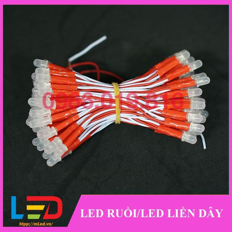 Led liền dây 5mm điện áp 5V, Bóng loại tốt