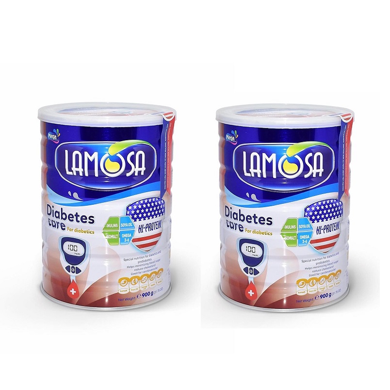 Bộ 2 Lon Sữa Bột LAMOSA DIABETES CARE - Dinh Dưỡng Cho Người Tiểu đường- Loại 900G