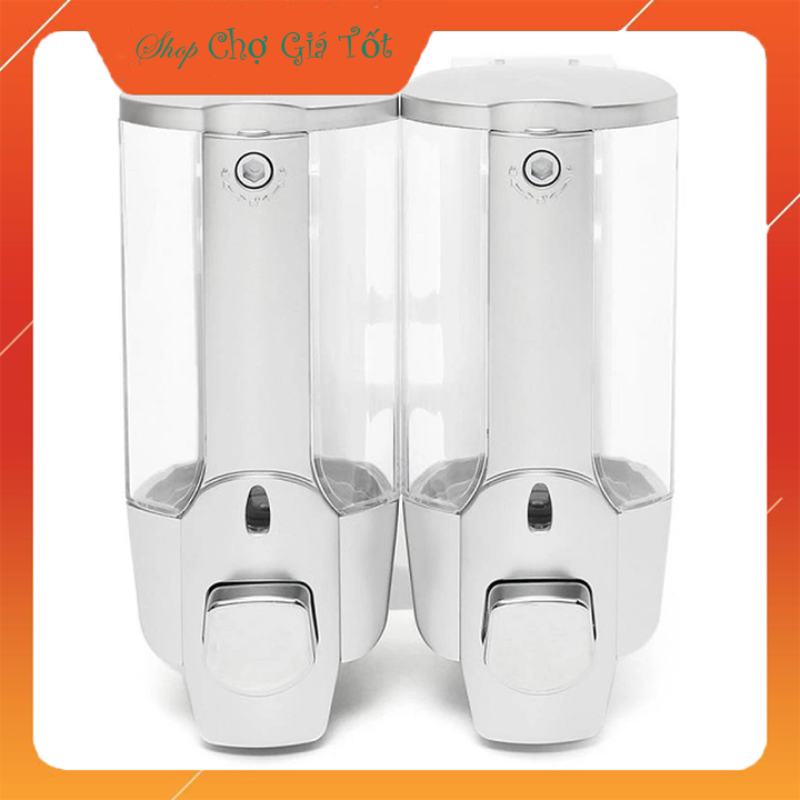 Hộp đôi đựng nước rửa tay xà phòng treo tường giá gắn đôi x 330ml