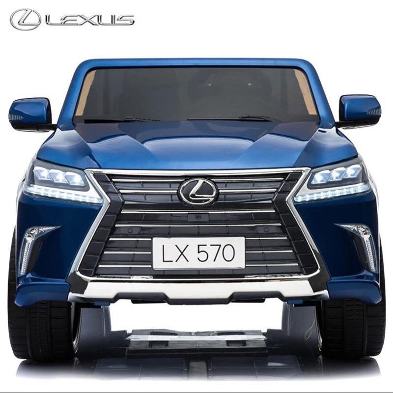 Ô tô xe điện điều khiển tự lái LEXUS 570 bánh hơi ghế da cao cấp sơn quây (Đỏ-Trắng-Xanh-Đen
