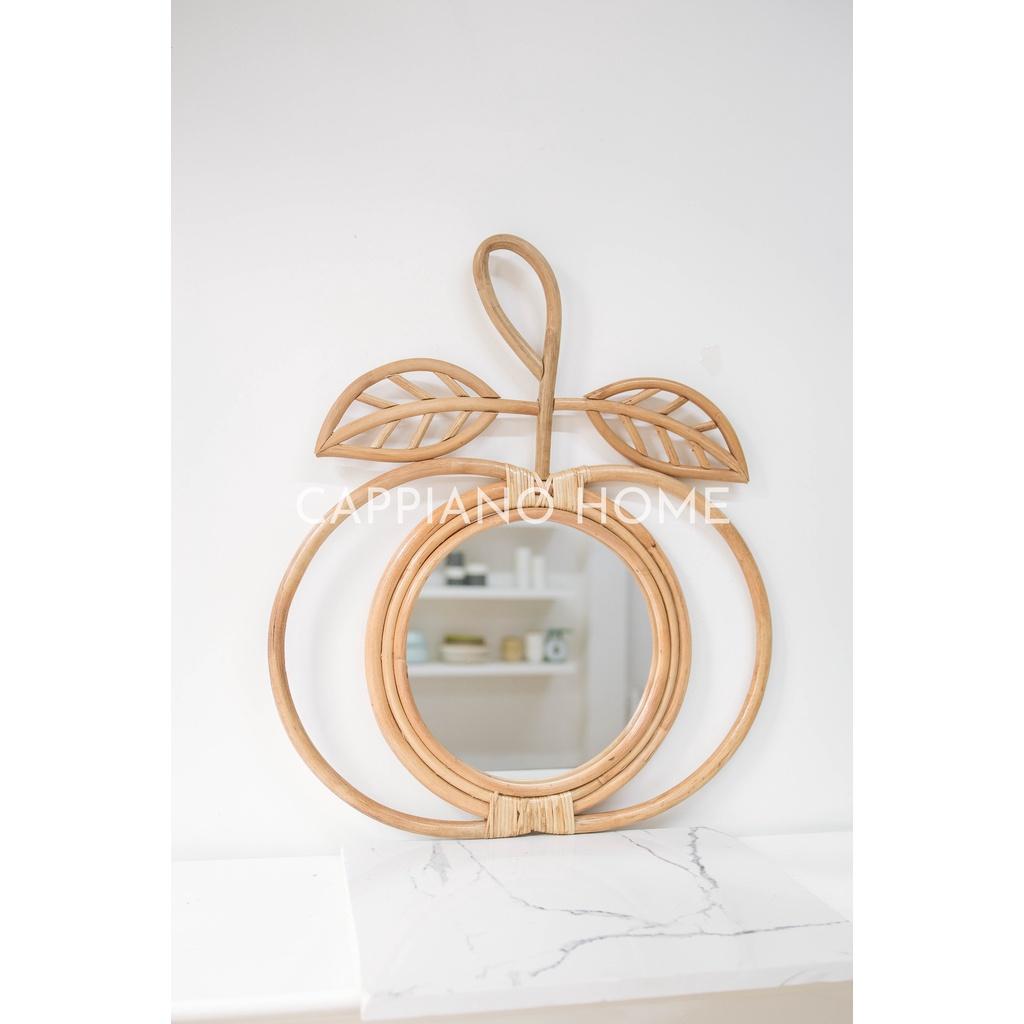 Gương quả táo, Gương mây trang trí treo tường, gương decor nhà cửa, gương soi tiện lợi | Cappiano Hom Decor