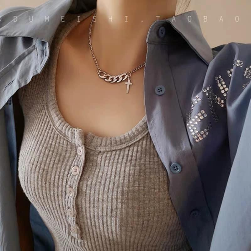 Dây chuyền chữ thập phong cách cá tính, Dây Chuyền Hình Chữ Thập Thời Trang Cực Chất