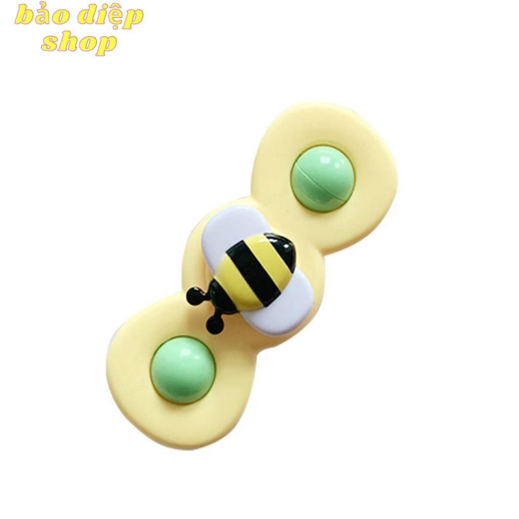 Sét 3 Con quay đồ chơi Fidget Spinner thiết kế hình động vật hoạt hình có giác hút đọc đáo dành cho các bé