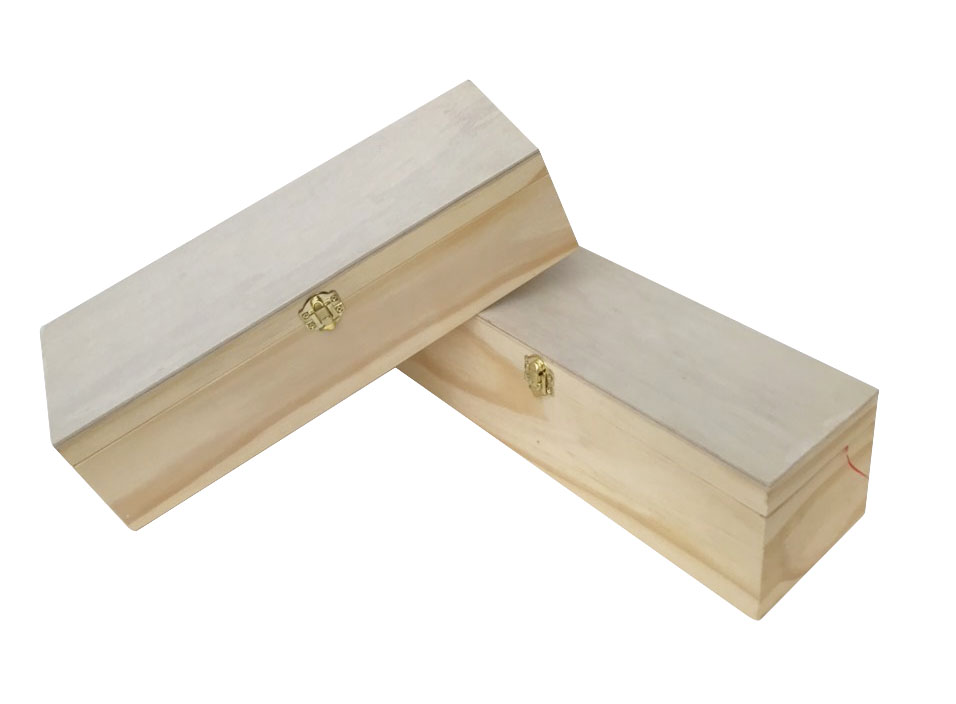 Hộp đựng rượu bằng gỗ thông tự nhiện, hộp đựng rượu một chai