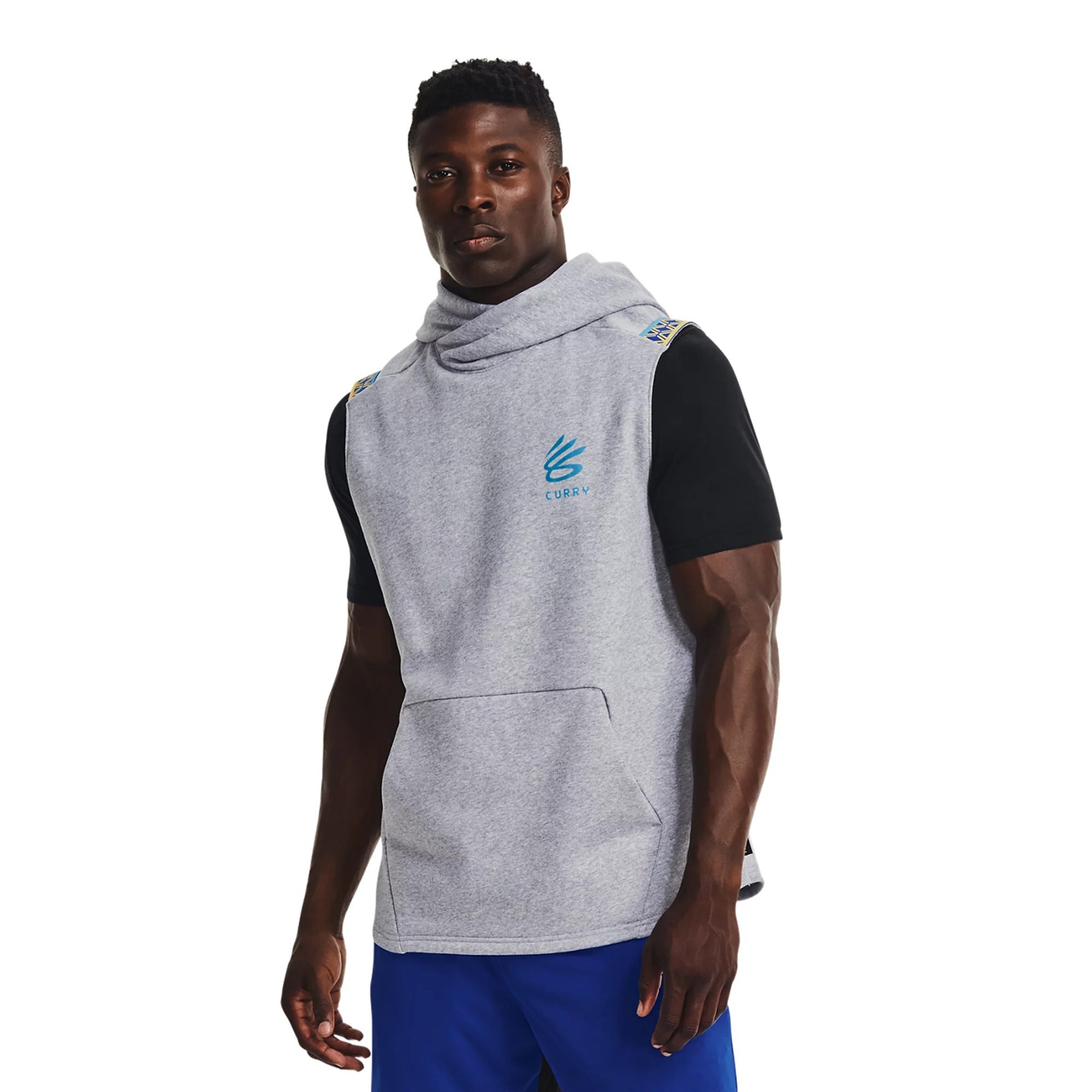 Áo hoodie bóng rổ sát nách có nón nam Under Armour Curry Fleece - 1366637-011