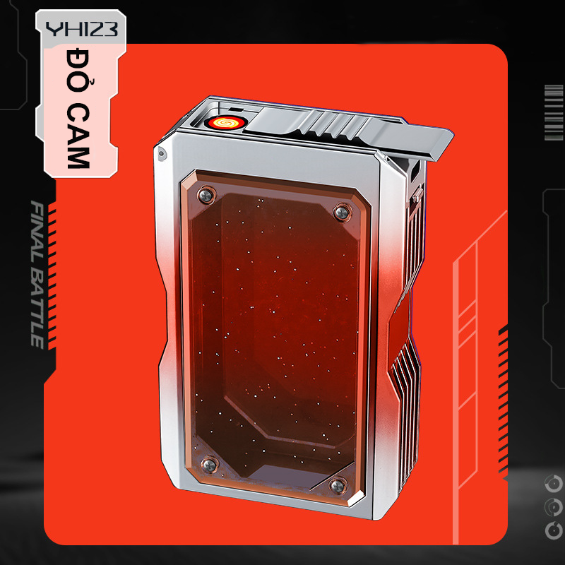 Bật Lửa Điện Kiêm Hộp Đựng Thuốc 20 Điếu Focus YH123 - Sạc Điện