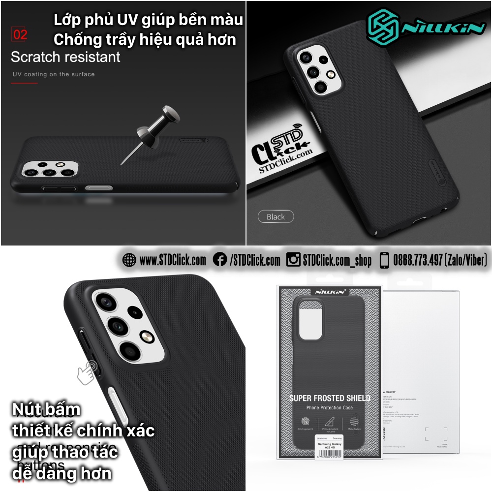 ỐP LƯNG DÀNH CHO ĐIỆN THOẠI SAMSUNG GALAXY A23 4G NILLKIN NHỰA CỨNG SẦN