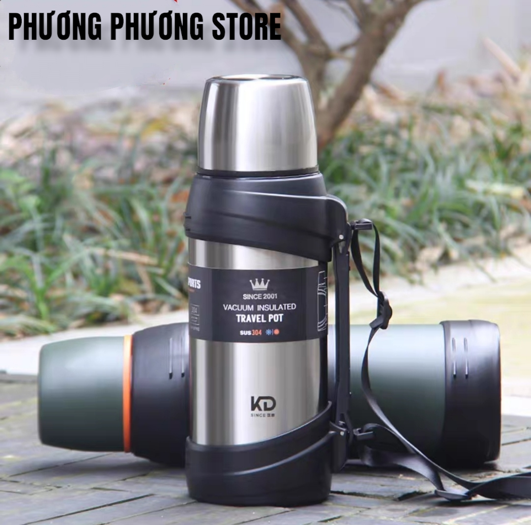 ( HÀNG CAO CẤP ) PHÍCH, BÌNH GIỮ NHIỆT NÓNG LANH 48 H / PHÍCH, BÌNH GIỮ NHIỆT TRAVEL POT CÁCH NHIỆT 6 LỚP INOX 304 CAO CẤP DT 2.0 LÍT