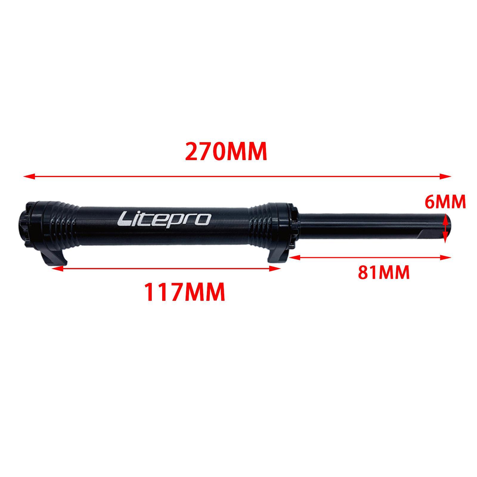 Folding  Wheels Extension Rod Aluminum Alloy for  Bike Black