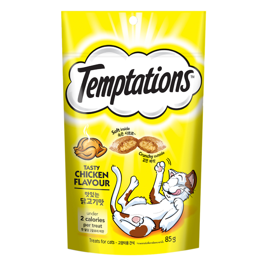 Hình ảnh Bánh Thưởng Cho Mèo Temptations Vị Gà 75g/túi