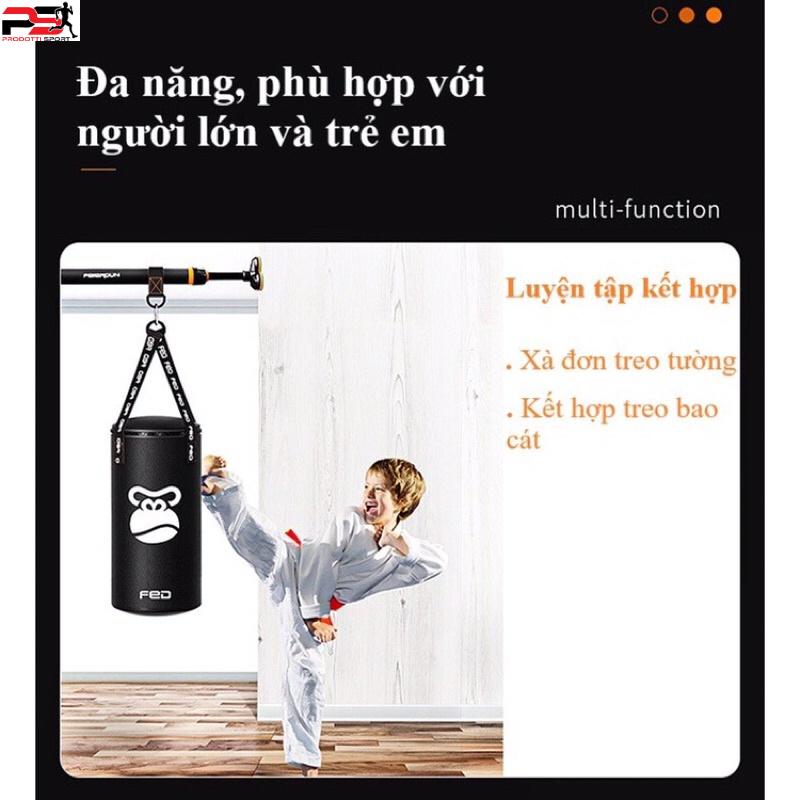 Bao đấm,bao cát boxing treo xà cho bé FED-XM0115 phản xạ da PU bền đẹp