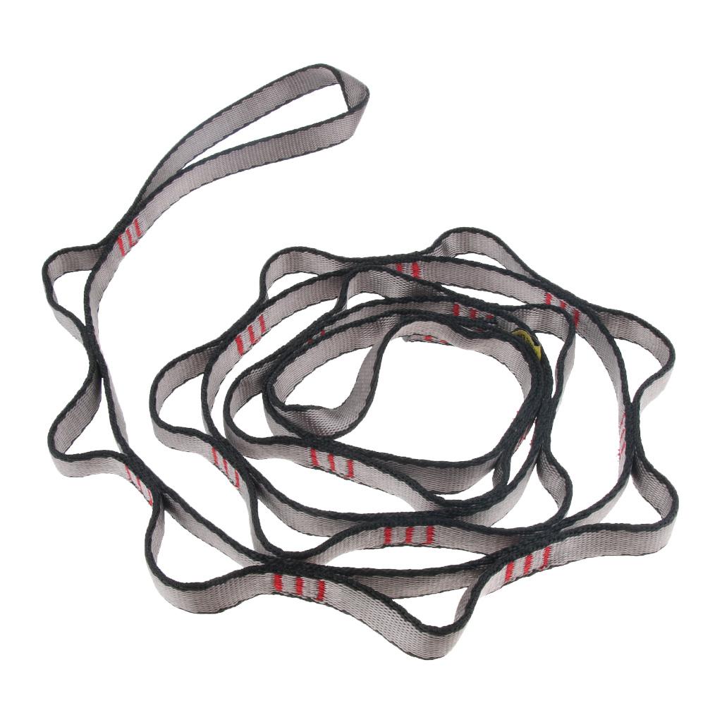 2pcs Downhill Rock Climbing Daisy Chain Rope Equipment Carabiner 22KN 180+150cm