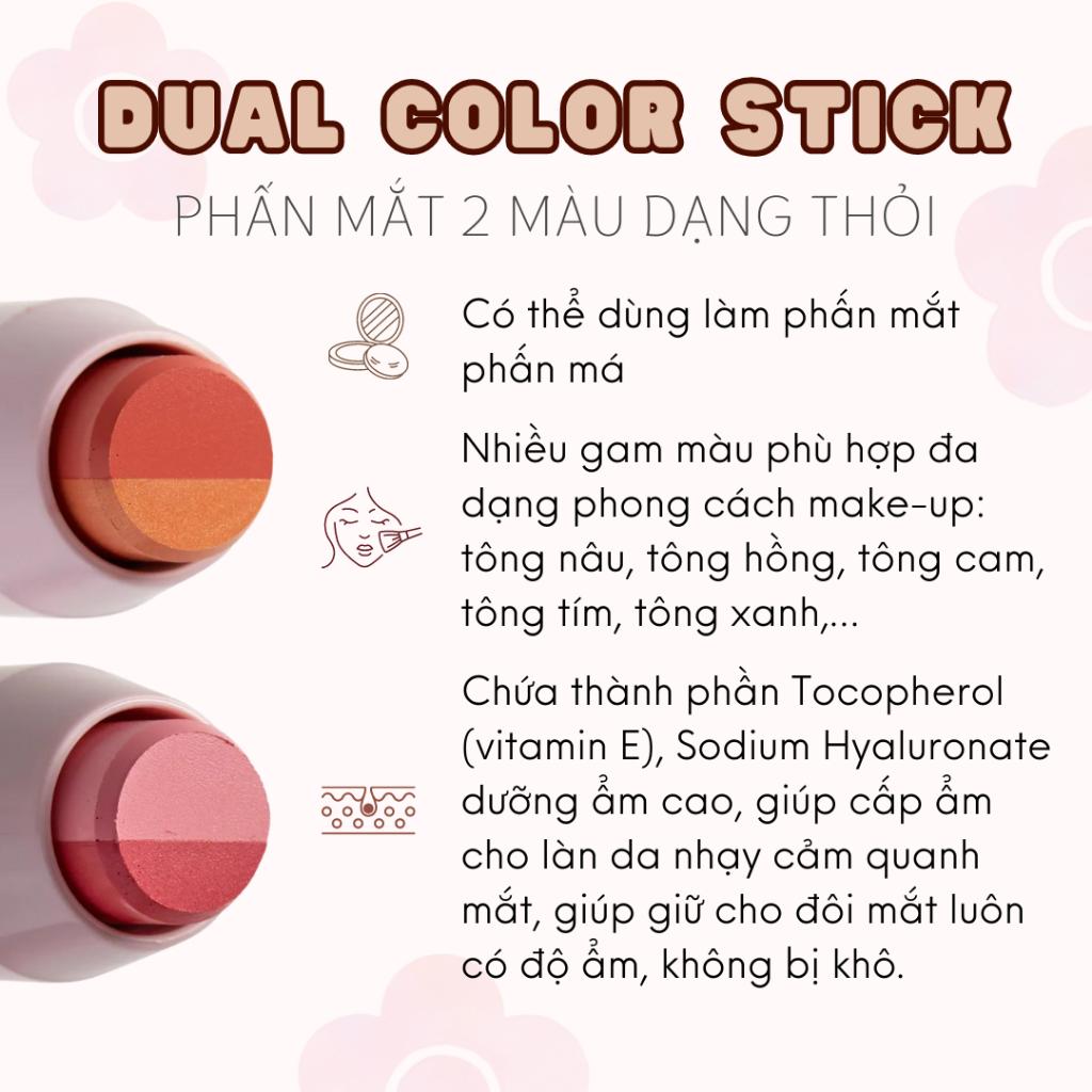 Phấn Mắt 2 Màu Daisy Doll By Mary Quant Nhật Bản Dạng Thỏi Nhanh Gọn, Tiện Lợi, Bền Màu, Không Trôi SV-01 Pinkish Silver